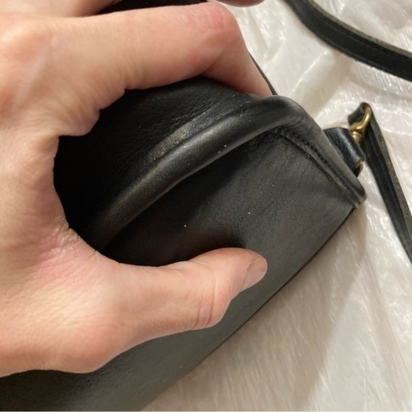 Coach vintage black leather pocket purse 9755 rare made in Mexico - Picture 7 of 11